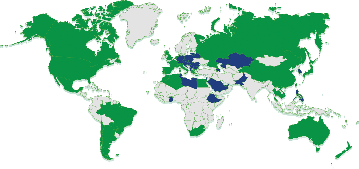 New business location in Chile, Paraguay, Russia and Thailand